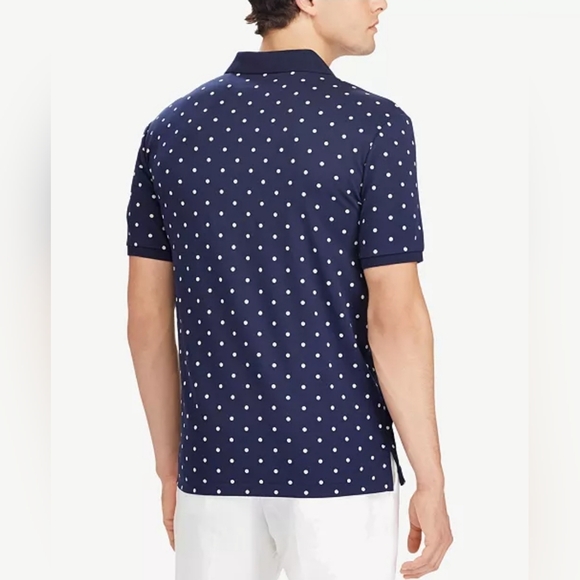 NWOT Polo by Ralph Lauren Navy Polka Dot Men's Shirt. Size XL - Picture 13 of 13
